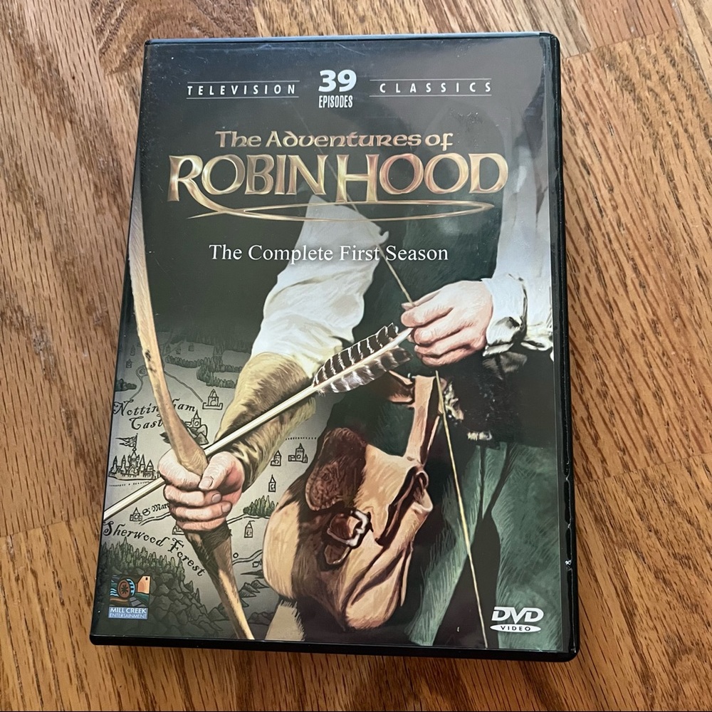 EUC The Adventures of Robin Hood DVDs Black & White (Complete 1st Season)